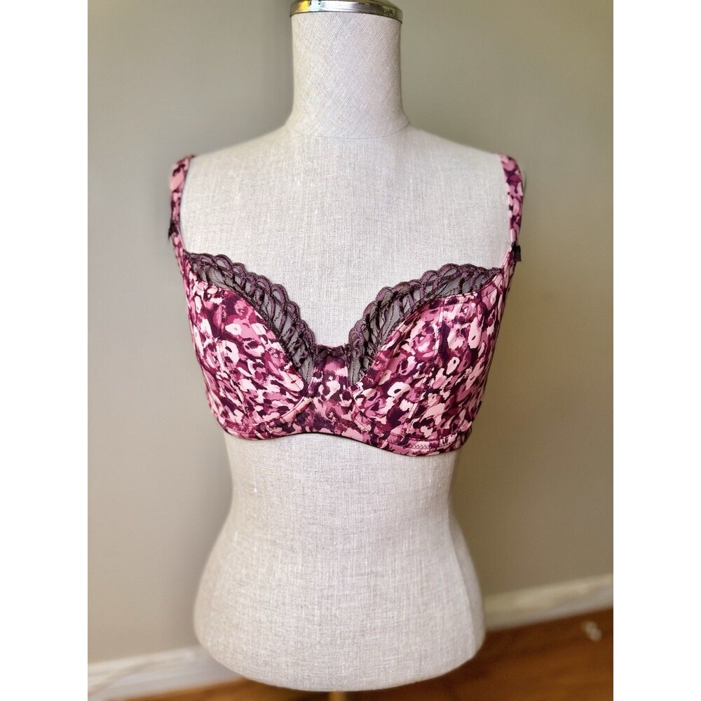 M&S 'Juliet' Balcony Bra Purple Pink Magenta Non Padded Underwired Size 30DD